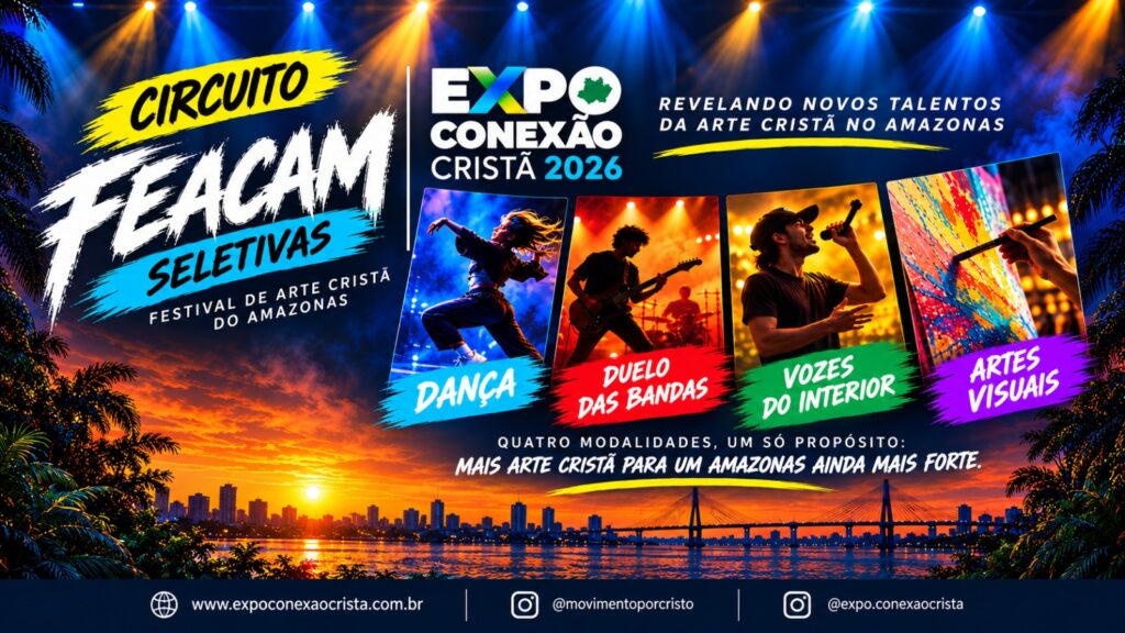 Circuito FEACAM abre espaço para talentos da arte cristã e prepara programação cultural da Expo Conexão Cristã 2026